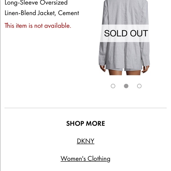 DKNY Long-Sleeve Oversized Linen-Blend Jacket, Cement - Picture 5 of 12